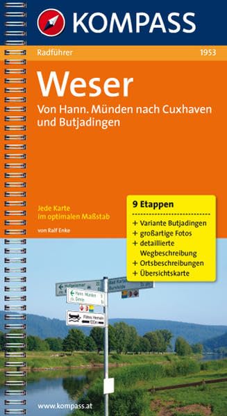 Weser: Radführer mit Top-Routenkarten (KOMPASS Fahrradführer, Band 1953) Leisure, Home & Garden Books
