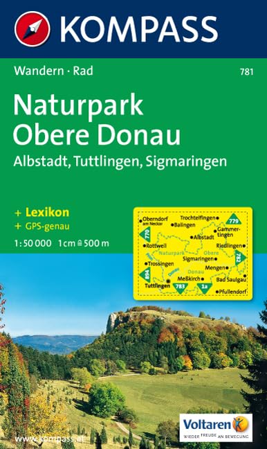 Naturpark Obere Donau: Wanderkarte mit Kurzführer und Radrouten. GPS-genau. 1:50000 (KOMPASS Wanderkarte, Band 781) Leisure, Home & Garden