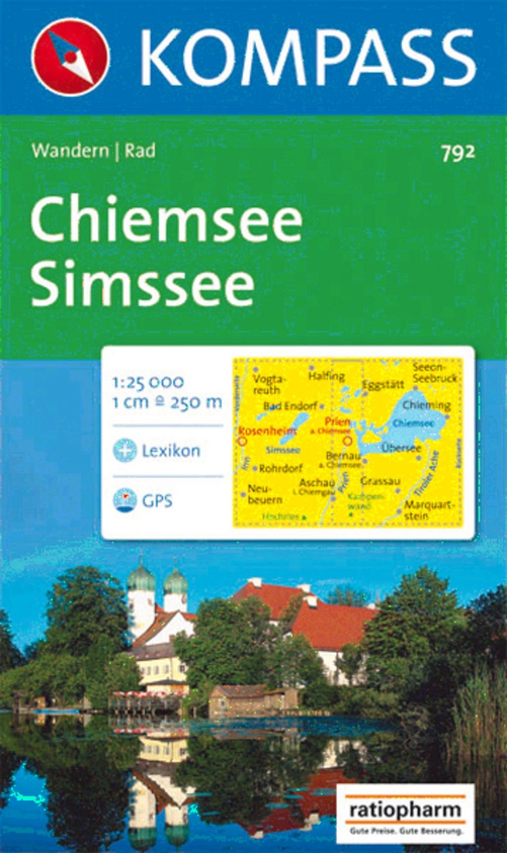 Chiemsee - Simssee: Wanderkarte mit Kurzführer und Radrouten. GPS-geeignet. 1:25000 (KOMPASS Wanderkarte, Band 792) Leisure, Home & Garden