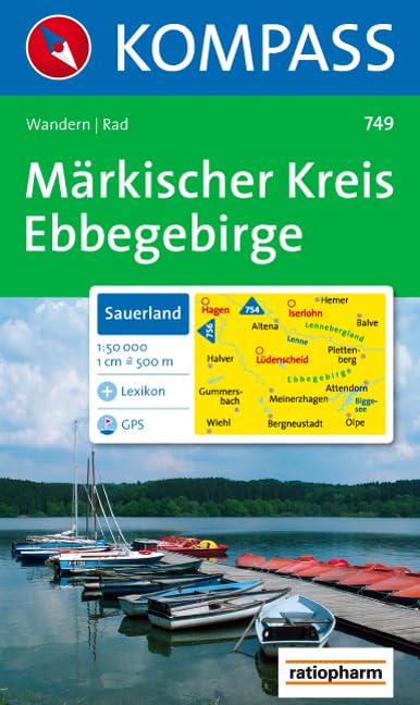 Märkischer Kreis - Ebbegebirge: Wanderkarte mit Kurzführer und Radrouten. GPS-geeignet. 1:50000 (KOMPASS Wanderkarte, Band 749) Leisure, Home & Garden