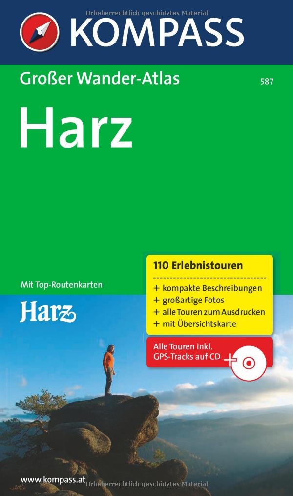 Großer Wanderatlas Harz: 110 Erlebnistouren mit Top-Routenkarten 1:50000 (KOMPASS Großes Wanderbuch, Band 587) Leisure, Home & Garden
