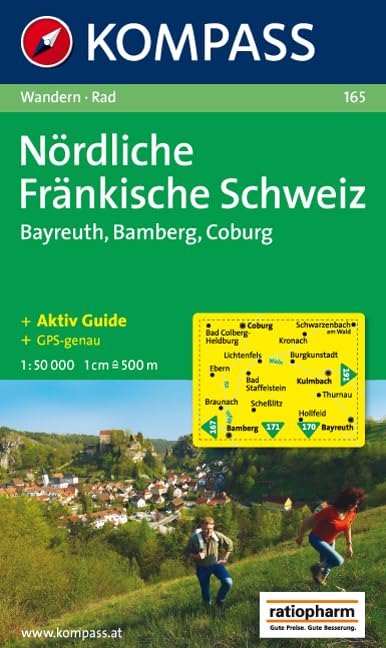 Nördliche Fränkische Schweiz: Wanderkarte mit Kurzführer und Radrouten. GPS-genau. 1:50000 (KOMPASS Wanderkarte, Band 165) Leisure, Home & Garden