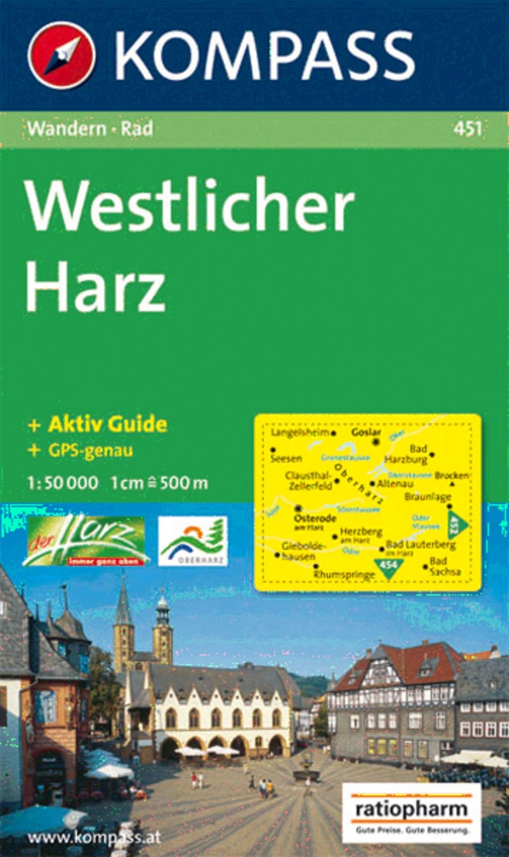 Westlicher Harz: Wanderkarte mit Kurzführer und Radrouten. GPS-genau. 1:50000 (KOMPASS Wanderkarte, Band 451) Leisure, Home & Garden