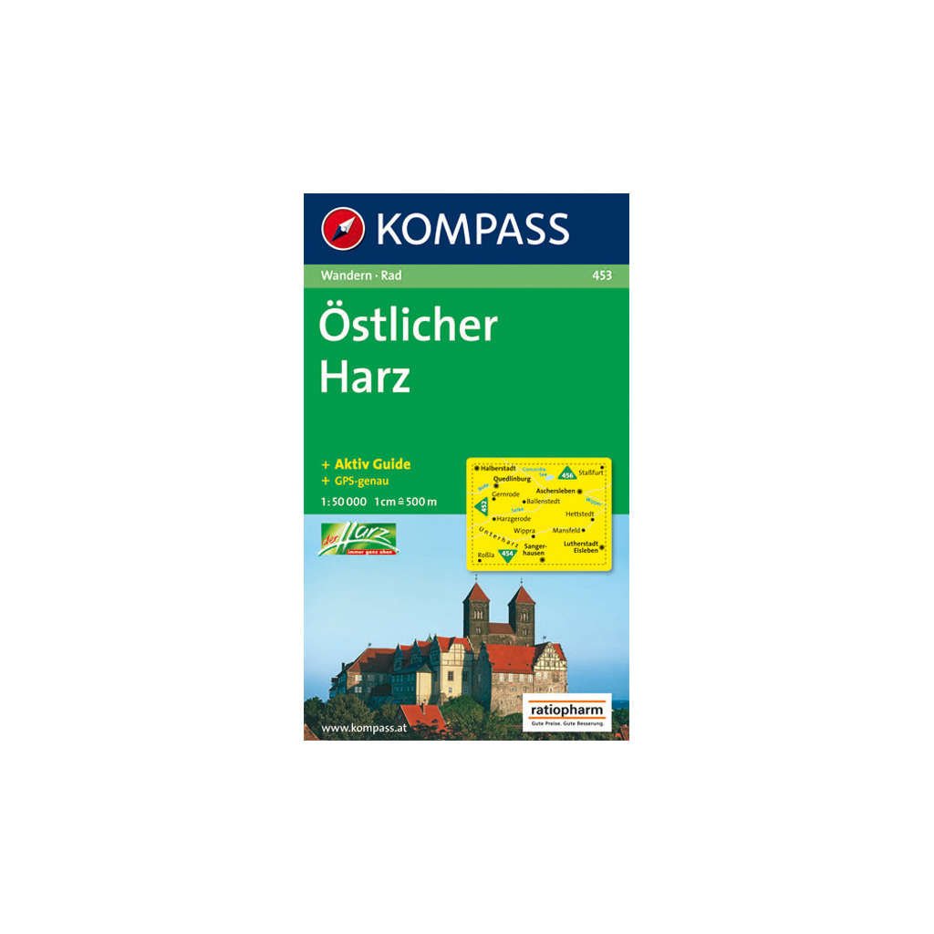Östlicher Harz: Wanderkarte mit Kurzführer und Radrouten. GPS-genau. 1:50000 (KOMPASS Wanderkarte, Band 453) Leisure, Home & Garden
