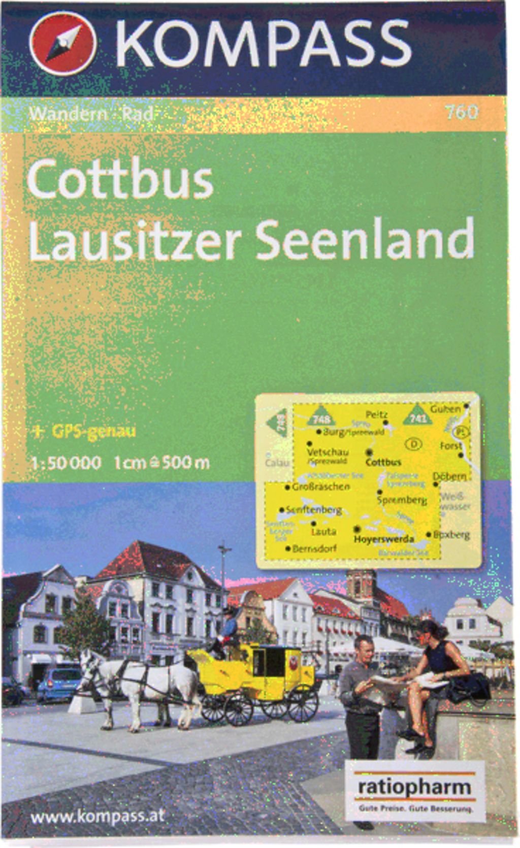 Cottbus - Lausitzer Seenland: Wanderkarte mit Radrouten. GPS-genau. 1:50000 (KOMPASS Wanderkarte, Band 760) Leisure, Home & Garden