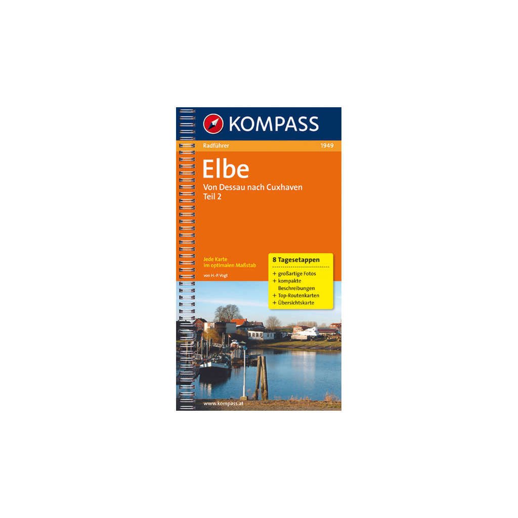 Elbe - Von Dessau nach Cuxhaven - Teil 2: Radführer mit Top-Routenkarten (KOMPASS Fahrradführer, Band 1949) Leisure, Home & Garden