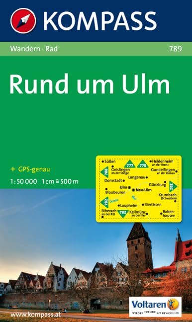 Rund um Ulm: Wanderkarte mit Radrouten. GPS-genau. 1:50000 (KOMPASS Wanderkarte, Band 789) Leisure, Home & Garden