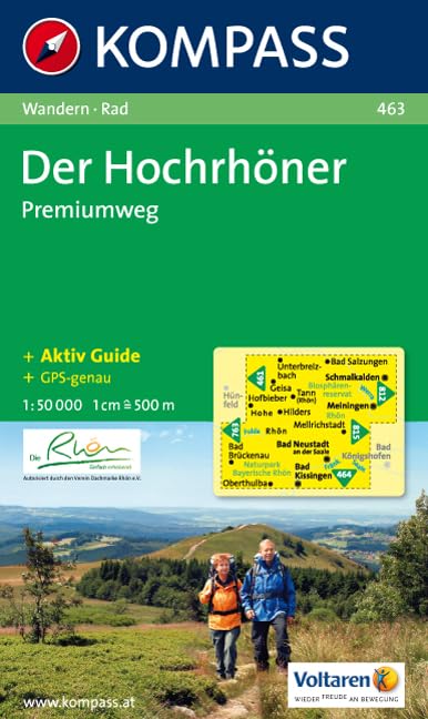 Der Hochrhöner - Premiumweg: Wanderkarte mit Kurzführer und Radwegen. GPS-genau. 1:50000 (KOMPASS Wanderkarte, Band 463) Leisure, Home & Garden