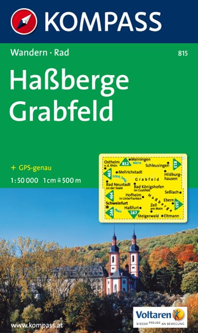 Haßberge - Grabfeld: Wanderkarte mit Radrouten. GPS-genau. 1:50000 (KOMPASS Wanderkarte, Band 815) Leisure, Home & Garden