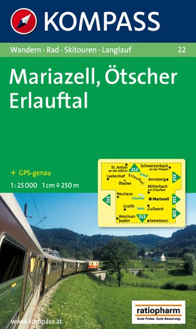 Mariazell - Ötscher - Erlauftal: Wanderkarte mit Radrouten, Skitouren und Loipen. GPS-genau. 1:25000 (KOMPASS Wanderkarte, Band 22) Leisure, Home & Garden