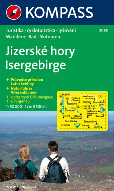 Isergebirge/Jizerské hory: Wanderkarte mit Radrouten, Skitouren und Naturführer CZ/D. GPS-genau. 1:50000 (KOMPASS Wanderkarte, Band 2085) Leisure, Home & Garden