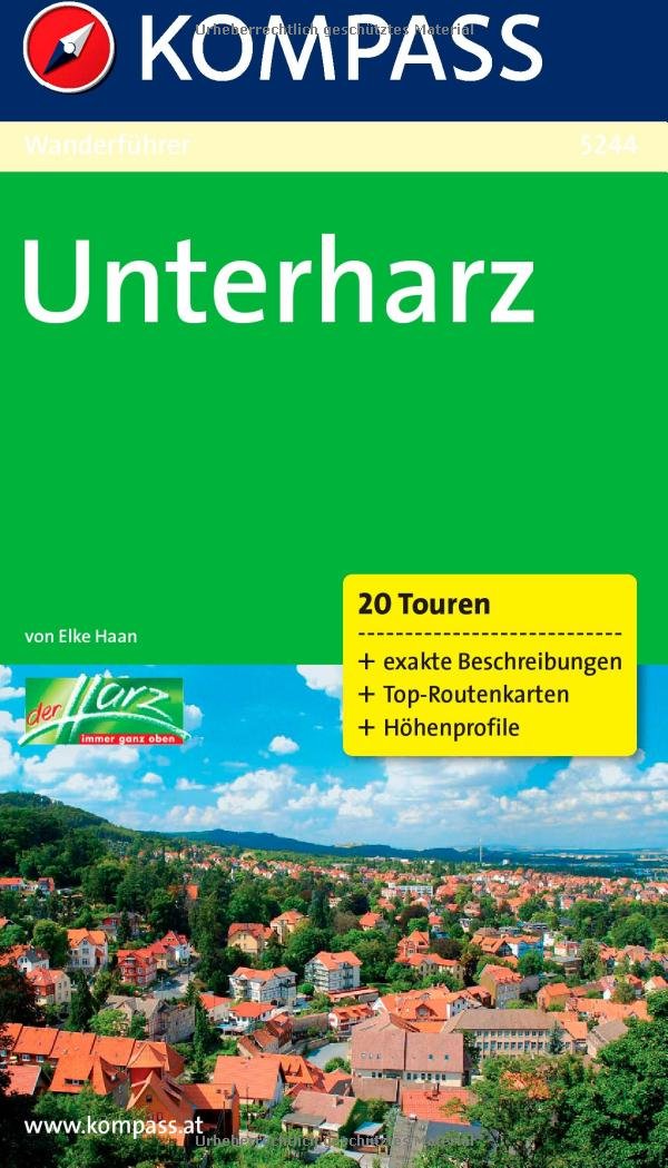 Unterharz: Wanderführer mit Tourenkarten und Höhenprofilen (KOMPASS Wanderführer, Band 5244) Leisure, Home & Garden