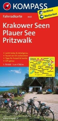 Krakower Seen - Plauer See - Pritzwalk: Fahrradkarte. GPS-genau. 1:70000 (KOMPASS Fahrradkarte, Band 3025) Leisure, Home & Garden
