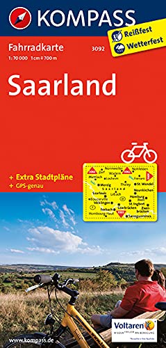 KOMPASS Fahrradkarte Saarland: Fahrradkarte. GPS-genau. 1:70000 (KOMPASS-Fahrradkarten Deutschland, Band 3092) Leisure, Home & Garden