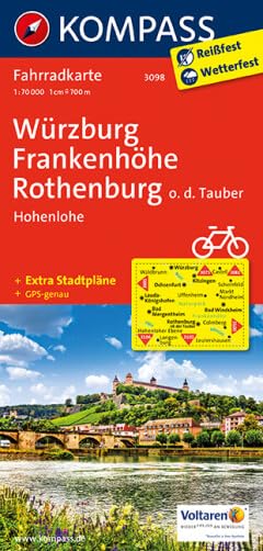 Würzburg - Frankenhöhe - Rothenburg o. d. Tauber - Hohenlohe 1 : 70 000 book