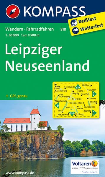 Leipziger Neuseenland: Wanderkarte mit Radtouren. GPS-genau. 1:50000 (KOMPASS Wanderkarte, Band 818) Leisure, Home & Garden