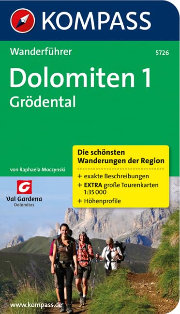 Dolomiten 1 - Grödental: Wanderführer mit Tourenkarten und Höhenprofilen (KOMPASS Wanderführer, Band 5726) Leisure, Home & Garden