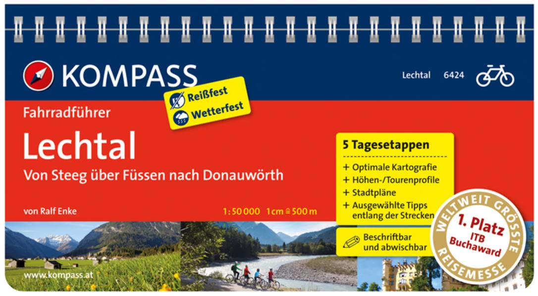 Lechtal, von Steeg über Füssen nach Donauwörth: Fahrradführer mit Top-Routenkarten im optimalen Maßstab. (KOMPASS Fahrradführer, Band 6424) Leisure, Home & Garden