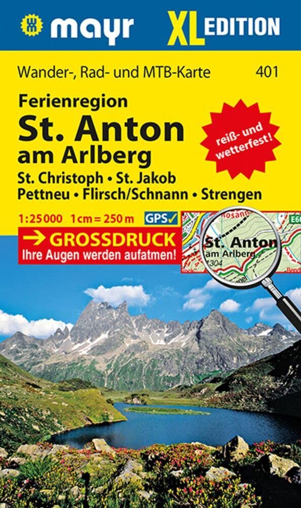 Mayr Wanderkarte Ferienregion St. Anton am Arlberg XL 1:25.000 book