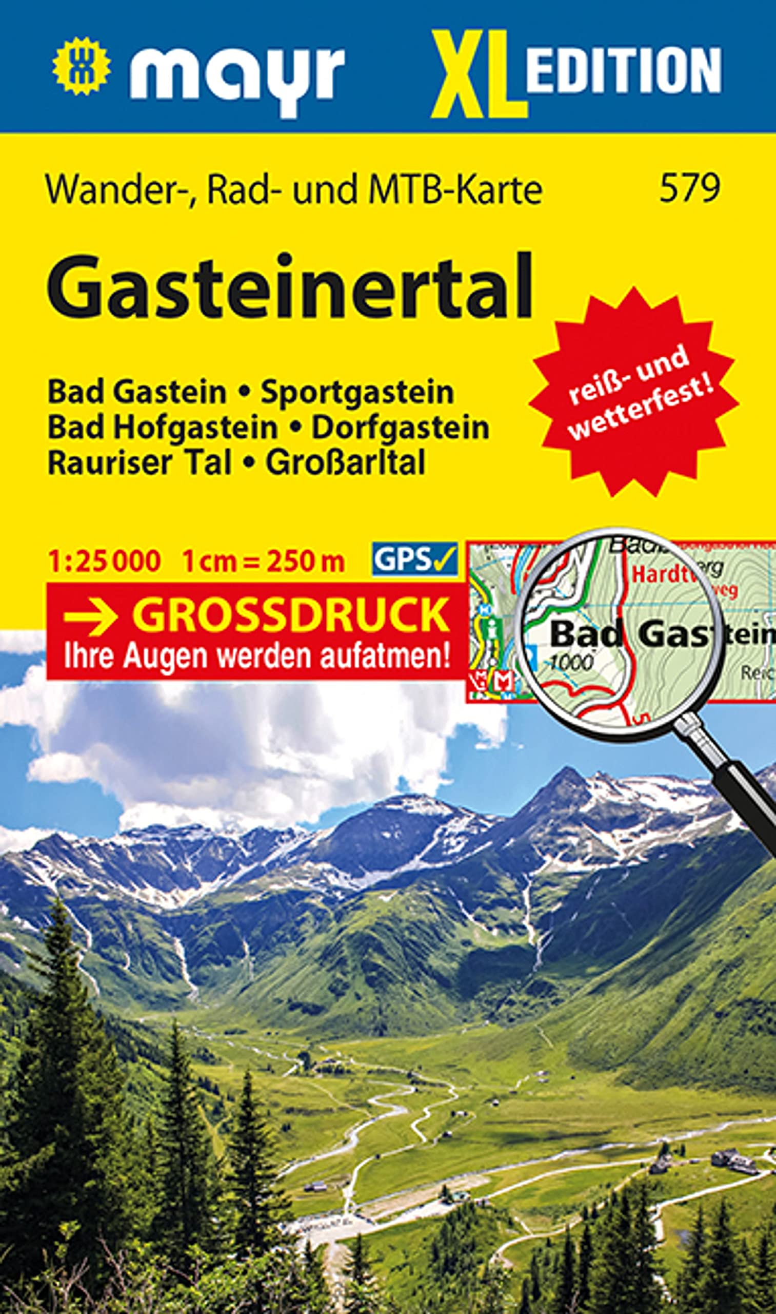 Mayr Wanderkarte Gasteinertal XL 1:25.000: Wander-, Rad- und Mountainbikekarte, extra grossdruck, reiß- und wetterfest Leisure, Home & Garden