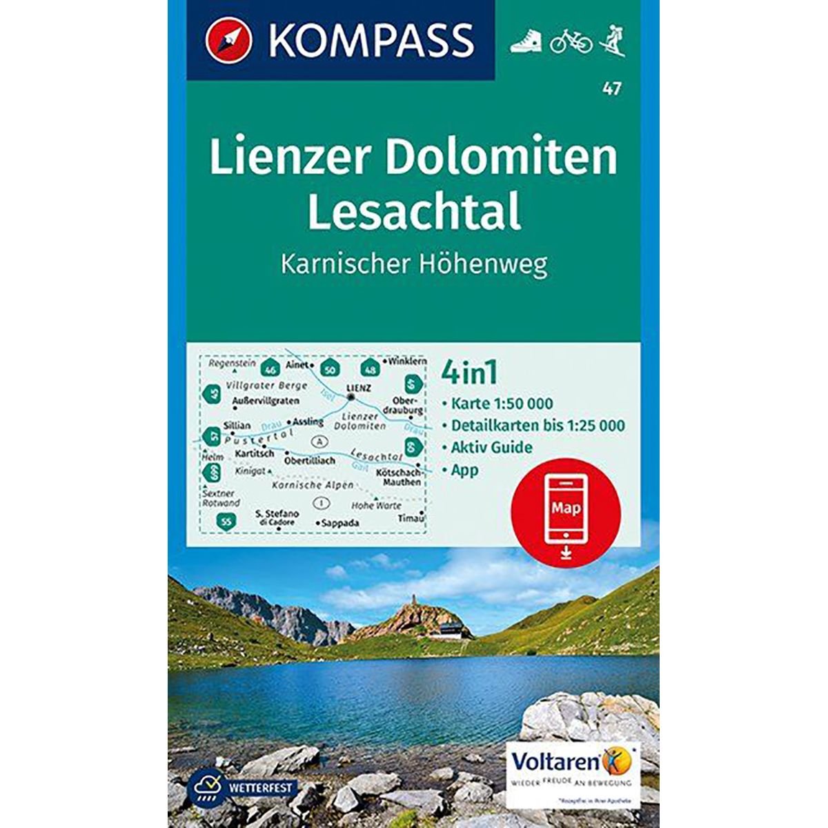 Lienzer Dolomiten - Lesachtal - Karnischer Höhenweg: Wanderkarte mit Aktiv Guide, alpinen Skirouten und Radrouten. GPS-genau. 1:50000 (KOMPASS Wanderkarte, Band 47) Leisure, Home & Garden