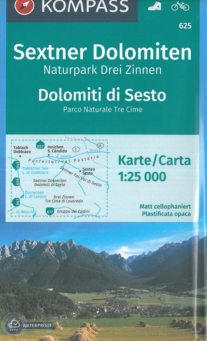 KOMPASS Wanderkarte 625 Sextner Dolomiten, Naturpark Drei Zinnen, Dolomiti di Sesto, Parco Naturale Tre Cime 1:25.000 Leisure, Home & Garden