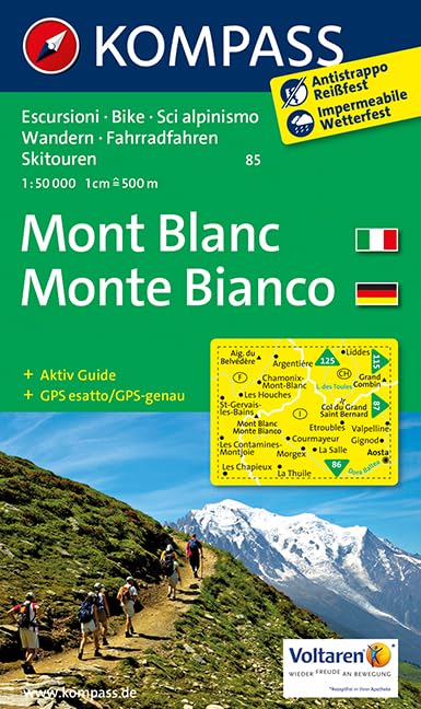 Monte Bianco - Mont Blanc 1 : 50 000 Leisure, Home & Garden