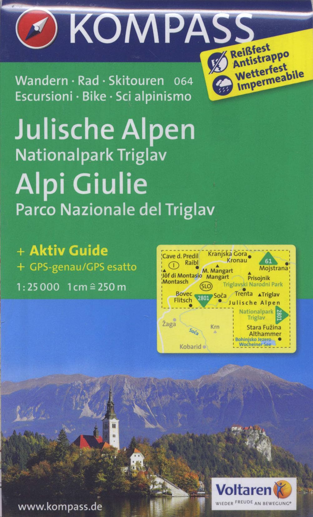 KOMPASS Wanderkarte Julische Alpen - Alpi Giulie: Wanderkarte mit Aktiv Guide, alpinen Skirouten, Loipen und Radrouten. GPS-genau. 1:25000 (KOMPASS-Wanderkarten, Band 64) Leisure, Home & Garden