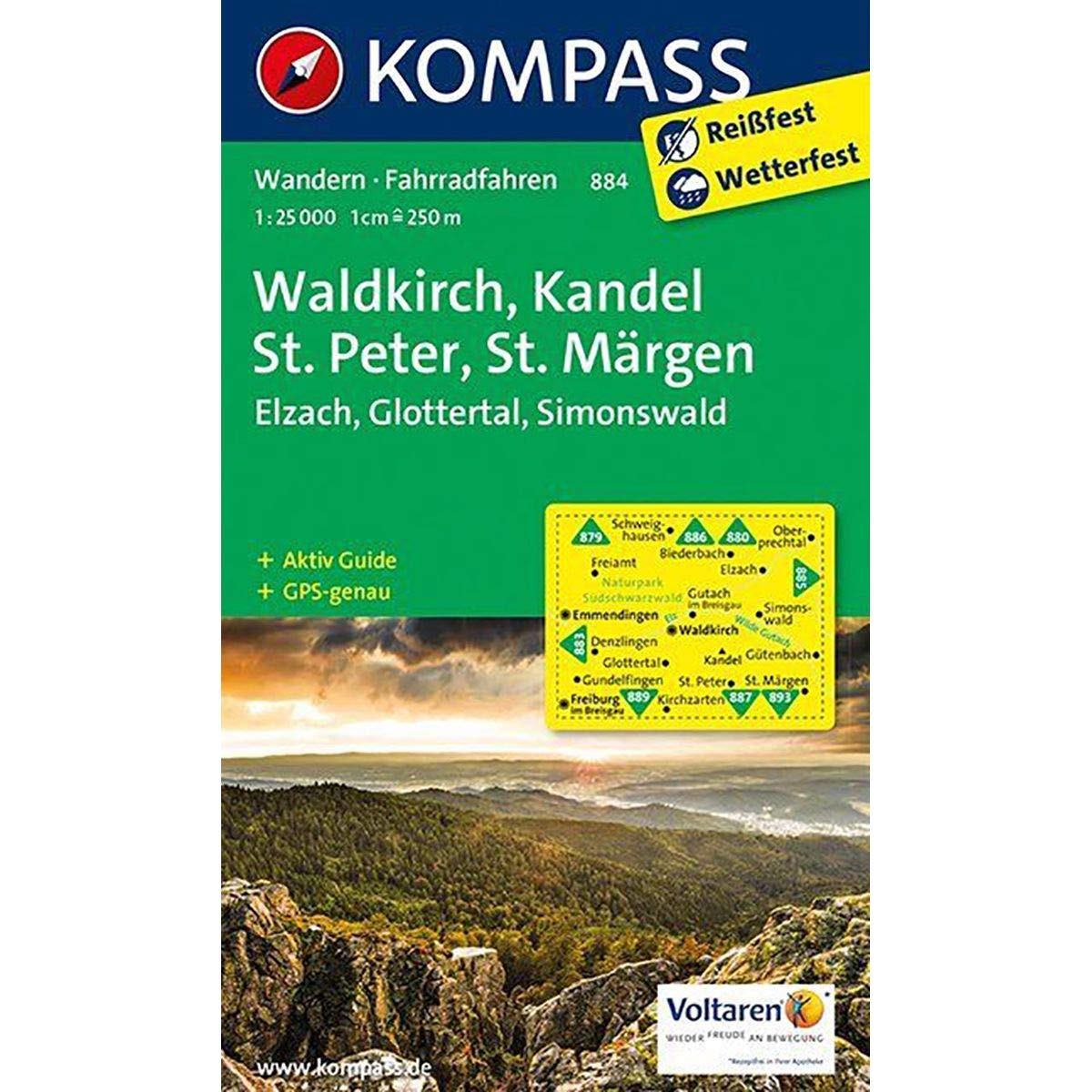 KOMPASS Wanderkarte Waldkirch, Kandel, St.Peter, St. Märgen: Wanderkarte mit Aktiv Guide und Radwegen. GPS-genau. 1:25000 Leisure, Home & Garden