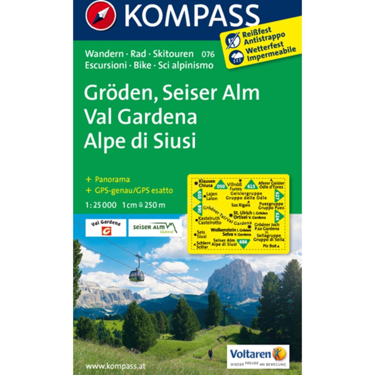 Gröden - Seiser Alm / Val Gardena - Alpe di Siusi 1 : 25 000 Leisure, Home & Garden
