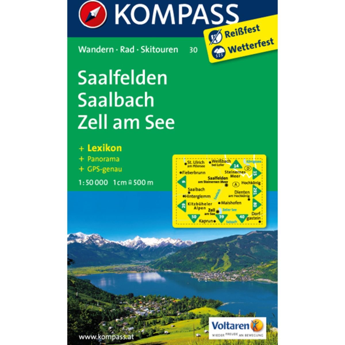Saalfelden - Saalbach-Hinterglemm - Zell am See: Wanderkarte mit KOKMPASS-Lexikon, Radwegen, Skitouren und Panorama. GPS-genau. 1:50000 (KOMPASS Wanderkarte, Band 30) Leisure, Home & Garden