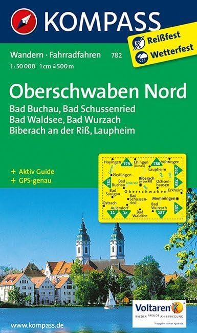 Oberschwaben Nord: Wanderkarte mit Aktiv Guide und Radwegen. GPS-genau. 1:50000 (KOMPASS Wanderkarte, Band 782) Leisure, Home & Garden