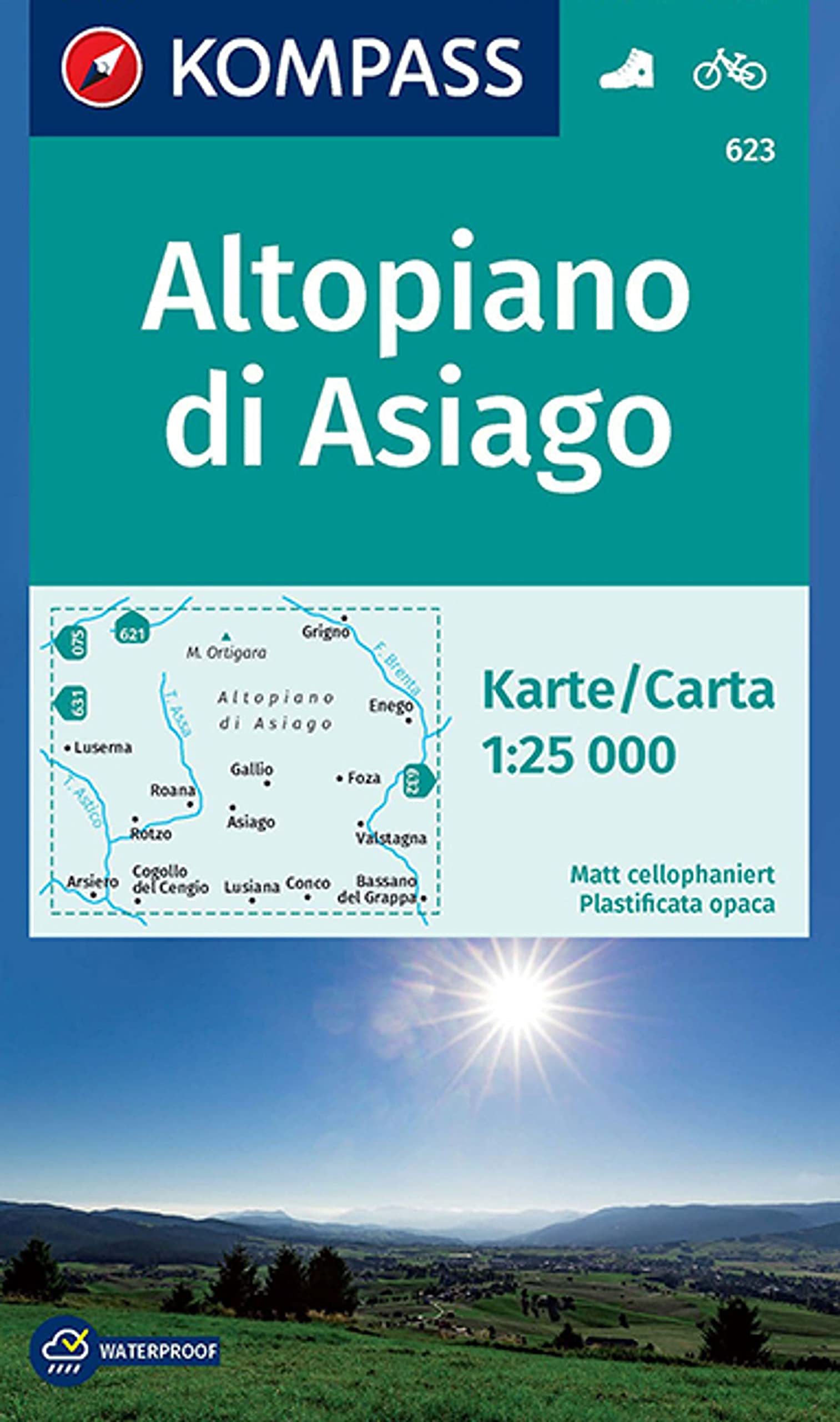 KOMPASS Wanderkarte 623 Altopiano di Asiago 1:25.000: mit Radrouten Leisure, Home & Garden