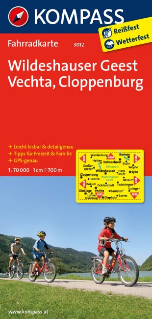 KOMPASS Fahrradkarte Wildeshauser Geest - Vechta - Cloppenburg: Fahrradkarte. GPS-genau. 1:70000 (KOMPASS-Fahrradkarten Deutschland, Band 3012) Leisure, Home & Garden