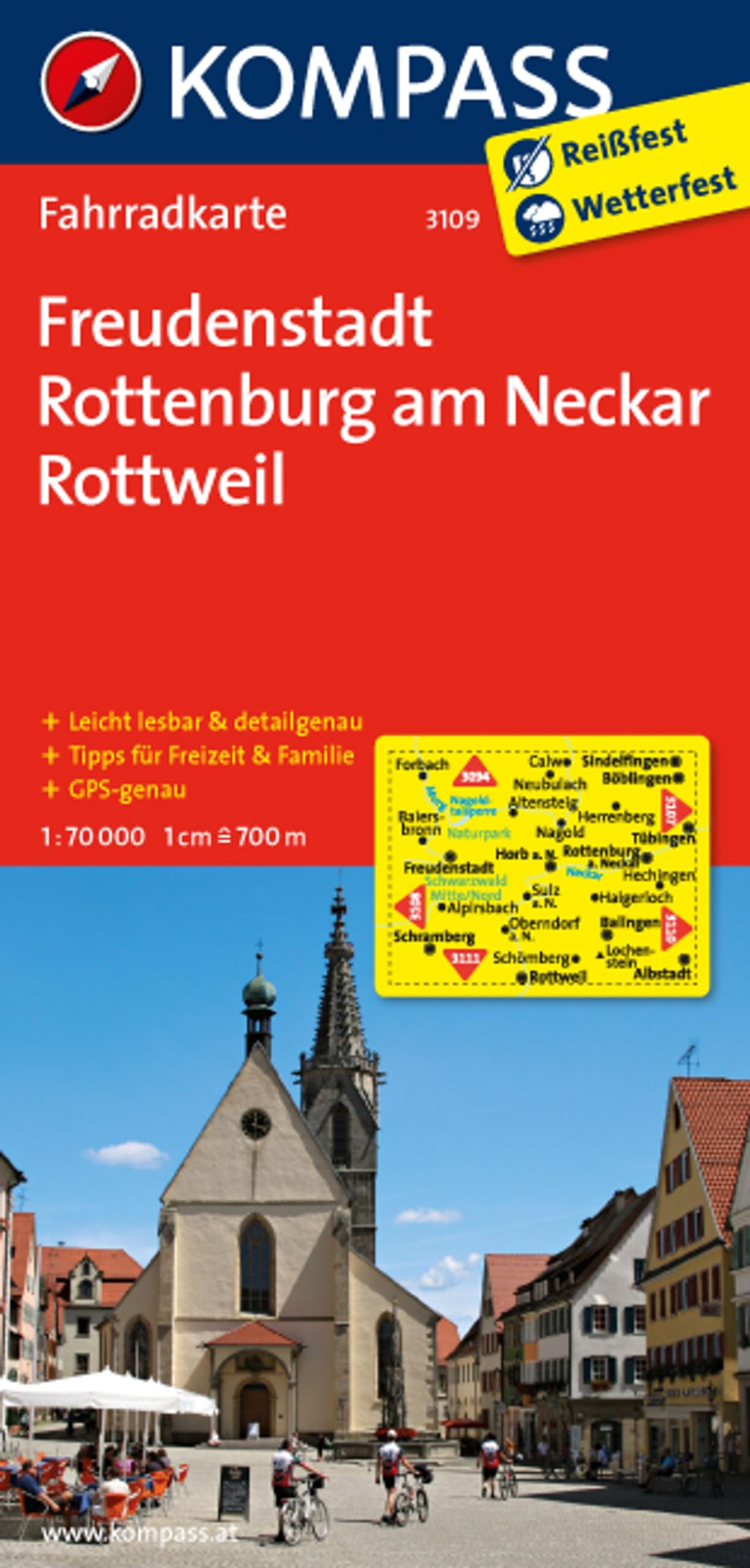 KOMPASS Fahrradkarte 3109 Freudenstadt - Rottenburg am Neckar - Rottweil 1:70.000: reiß- und wetterfest Leisure, Home & Garden