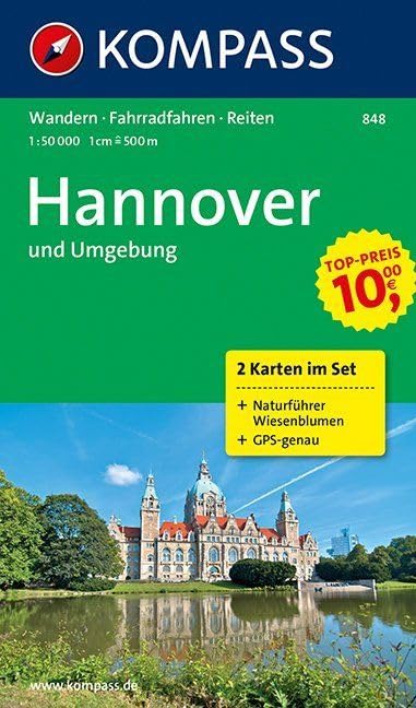 KOMPASS Wanderkarte KOMPASS Wanderkarten-Set: Hannover und Umgebung - Wanderkarten-Set mit Naturführer in der Schutzhülle. GPS-genau. - 1:50000 - WK ... in der Schutzhülle. GPS-genau. 1:50000 Leisure, Home & Garden