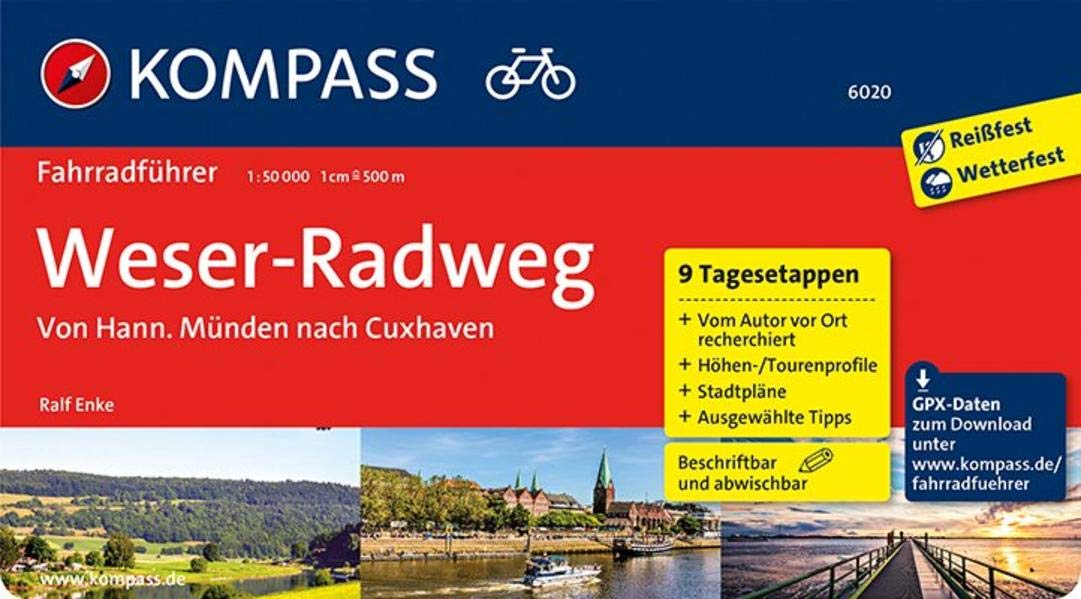 Weserradweg, von Hann. Münden nach Cuxhaven: Fahrradführer mit Top-Routenkarten im optimalen Maßstab Leisure, Home & Garden