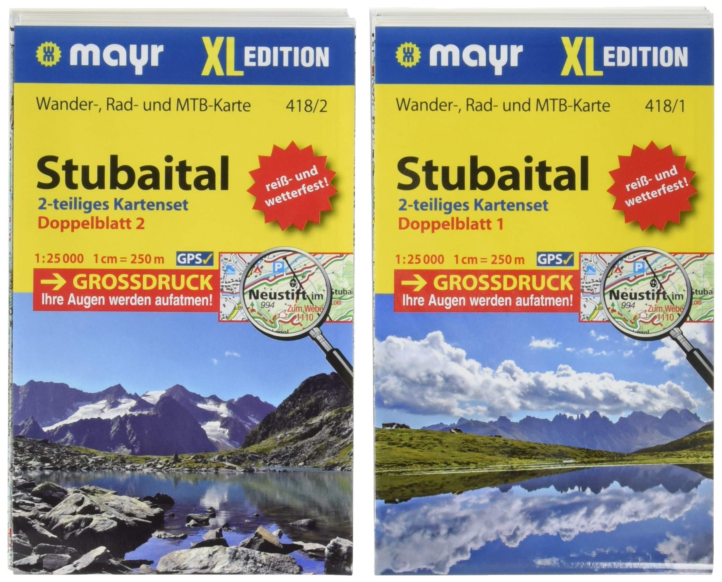 Stubaital XL (2-Karten-Set): Wander-, Rad- und Mountainbikekarte. GPS-genau. 1:25000 (Mayr Wanderkarte) Leisure, Home & Garden