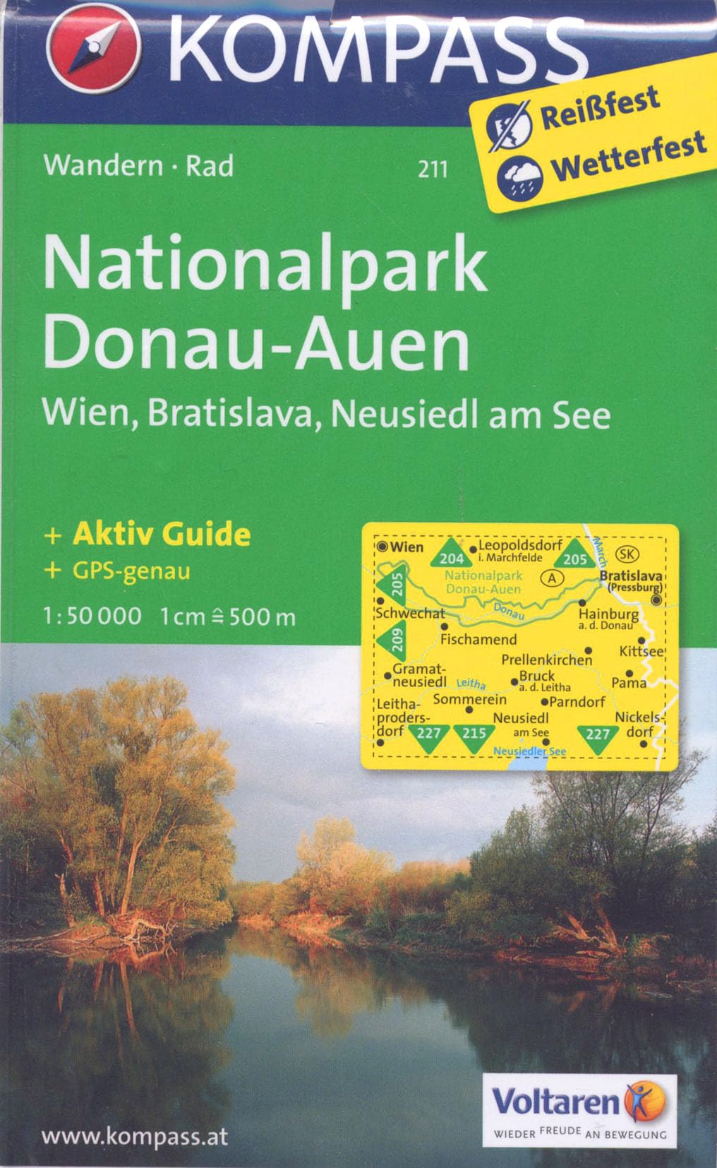 KOMPASS Wanderkarte Nationalpark Donau-Auen - Wien - Bratislava - Neusiedl am See: Wanderkarte mit Kurzführer und Radrouten. GPS-genau. 1:50000 Leisure, Home & Garden