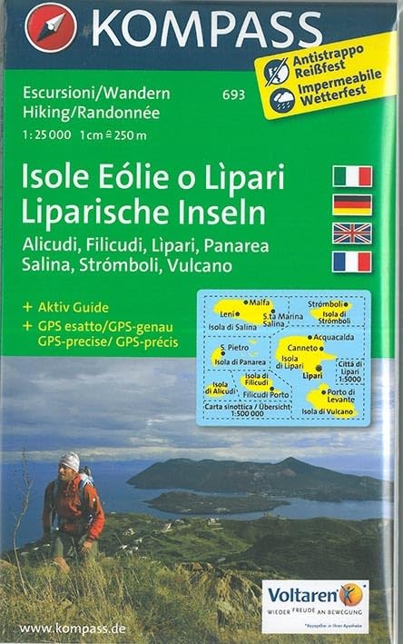 Isole Eolie o Lipari - Liparische Inseln 1 : 25 000 Leisure, Home & Garden