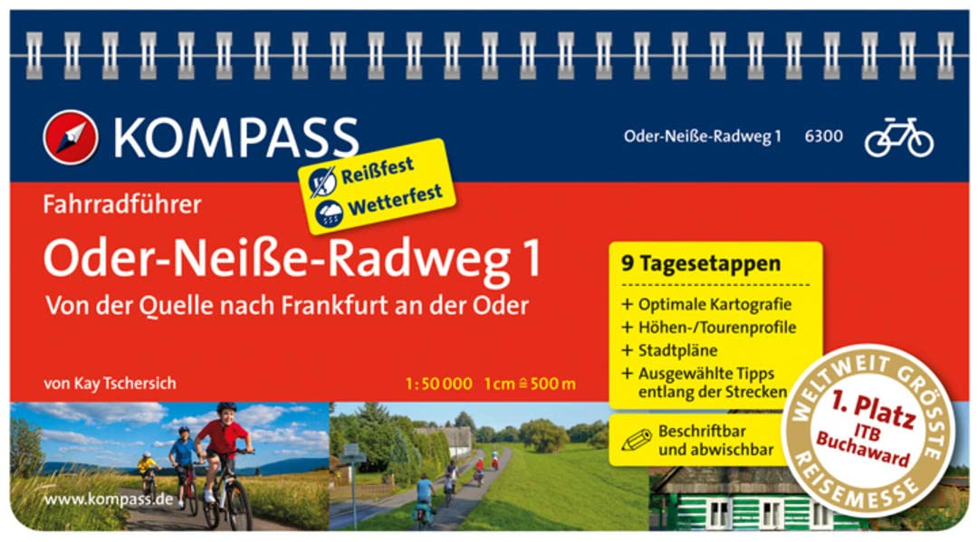 Oder-Neiße, Band 1, von der Quelle bis Frankfurt an der Oder: Fahrradführer mit Top-Routenkarten im optimalen Maßstab. (KOMPASS Fahrradführer, Band 6300) Leisure, Home & Garden