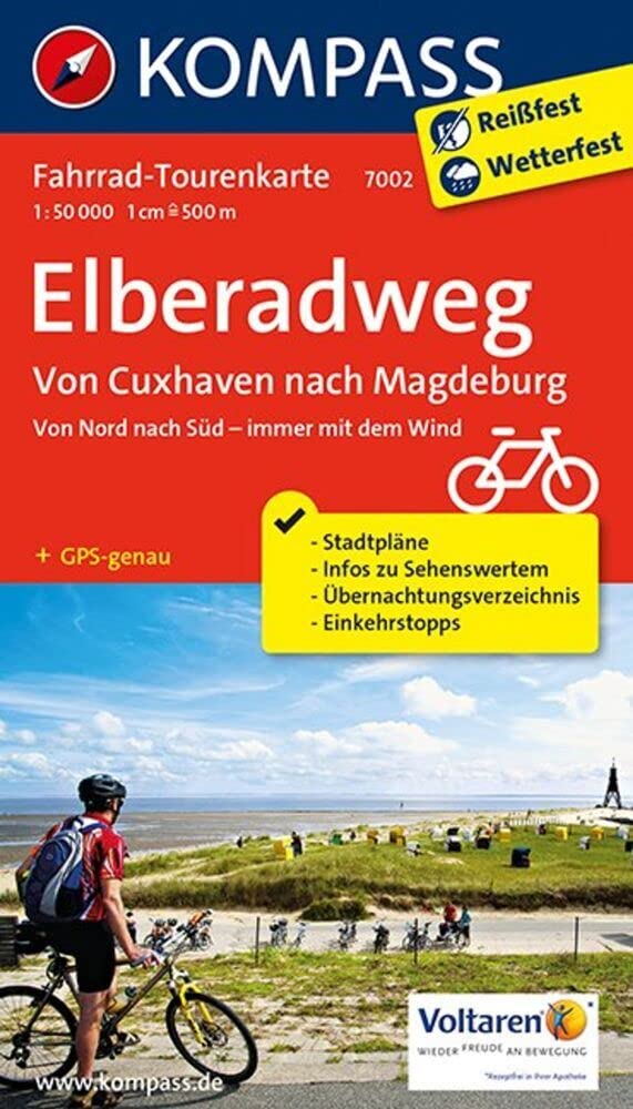 KOMPASS Fahrrad-Tourenkarte Elberadweg, Von Cuxhaven nach Magdeburg, 1:50000 Leisure, Home & Garden