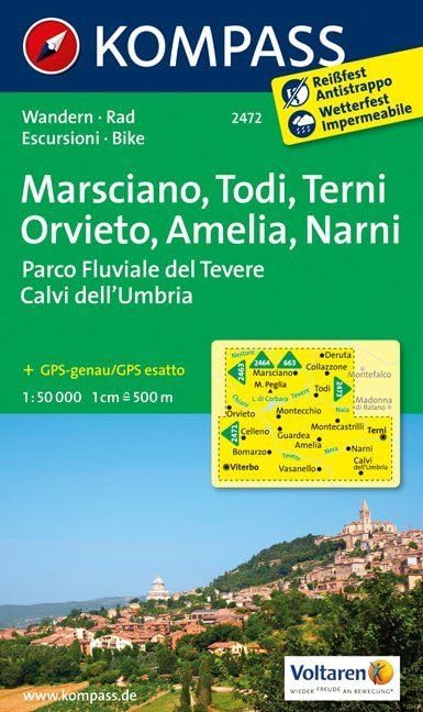 KOMPASS Wanderkarte Marsciano - Todi - Terni - Orvieto - Amelia - Narni: Wanderkarte mit Radtouren. GPS-genau. 1:50000 (KOMPASS-Wanderkarten, Band 2472) Leisure, Home & Garden