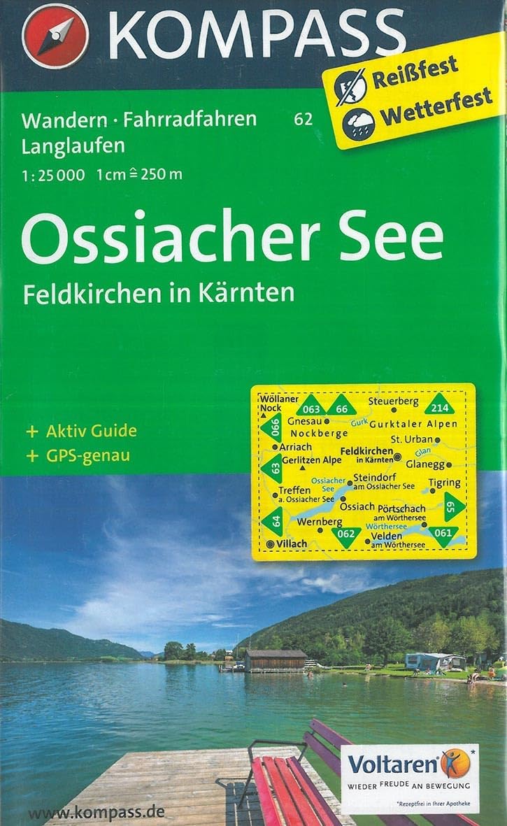 Ossiacher See, Feldkirchen in Kärnten 1 : 25 000 Leisure, Home & Garden