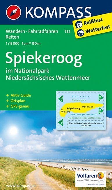 Spiekeroog im Nationalpark NIedersächsisches Wattenmeer 1 : 15 000 Leisure, Home & Garden