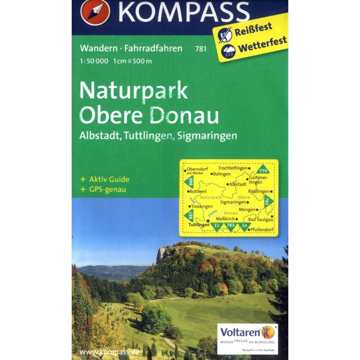 Naturpark Obere Donau - Albstadt - Tuttlingen - Sigmaringen 1 : 50 000 Maps & Plans