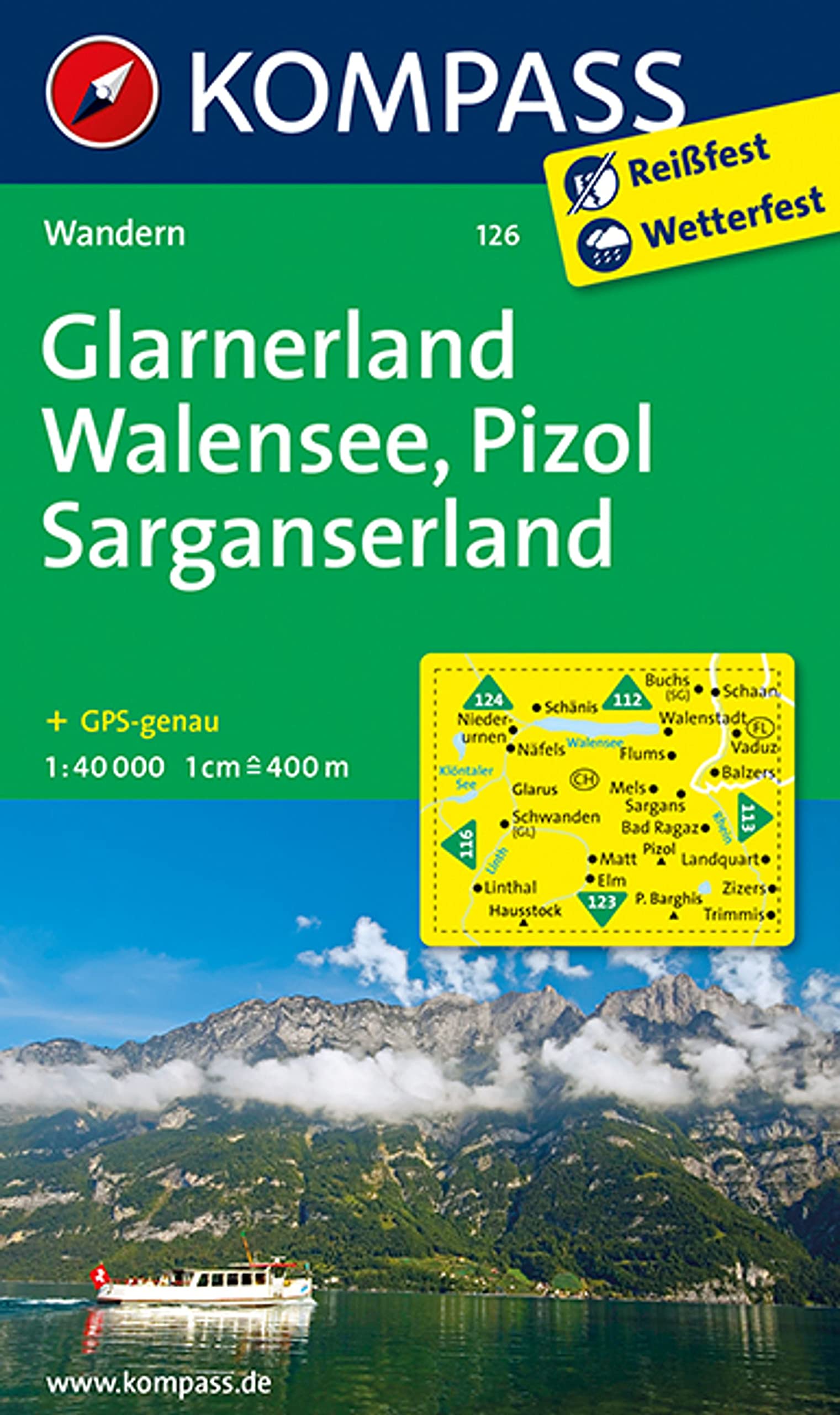 Product Image: Glarnerland - Walensee 1 : 40 000