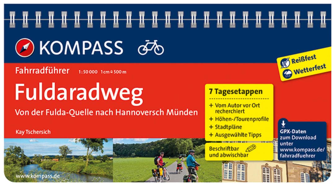 Fuldaradweg, Von der Fulda-Quelle nach Hannoversch Münden: Fahrradführer mit Top-Routenkarten im optimalen Maßstab. (KOMPASS Fahrradführer, Band 6270) Leisure, Home & Garden