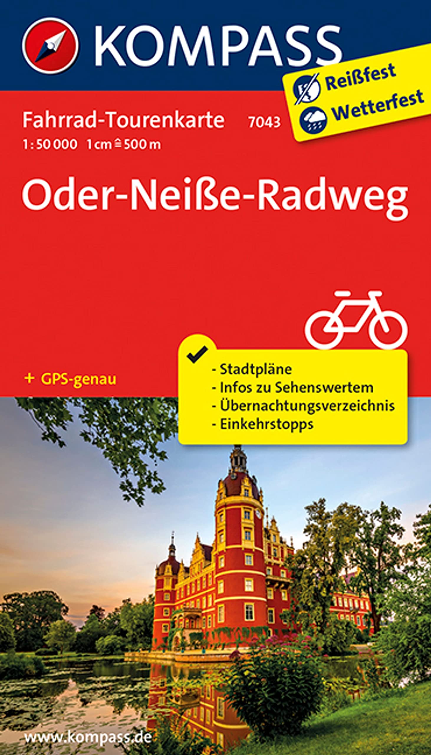 Fahrrad-Tourenkarte Oder-Neiße-Radweg 1:50 000 Leisure, Home & Garden