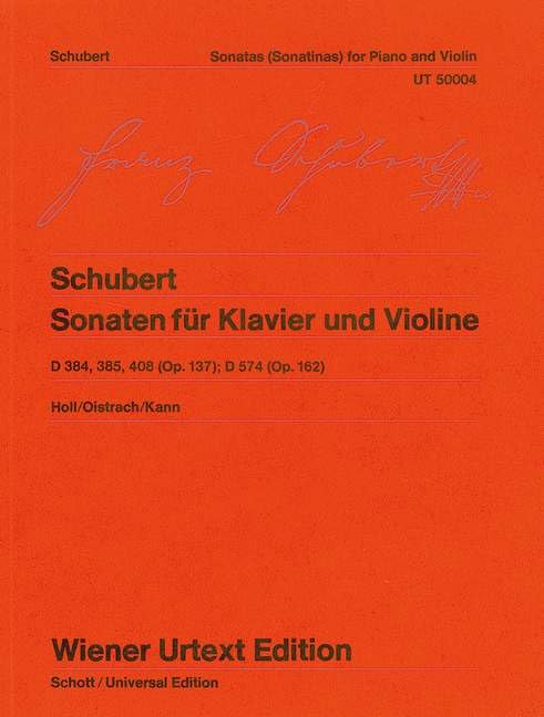 Sonaten: Nach Autograph, Erstdruck und Abschrift: Edited from autograph, first edition and manuscript. violin and piano. Sheet Music